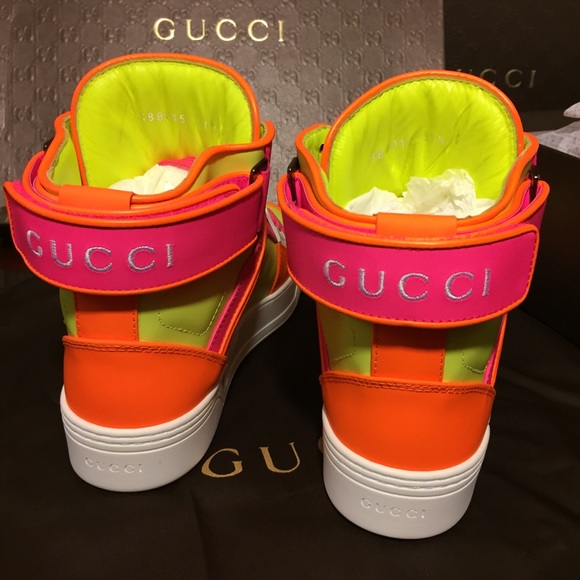 Gucci Women’s Neon Hightops - Picture 6 of 8